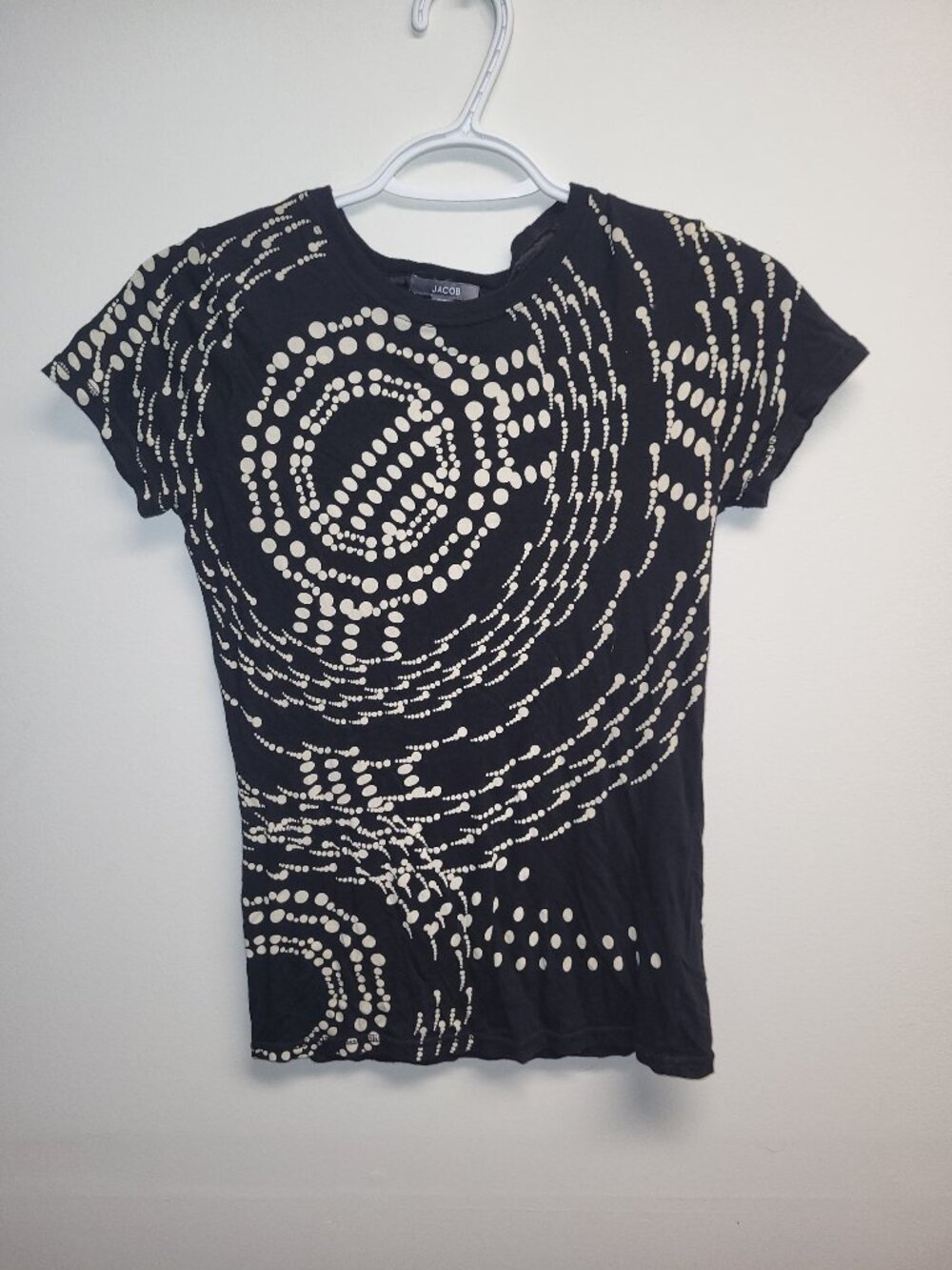 Jacob Black Abstract Dot Print Top Size P/S